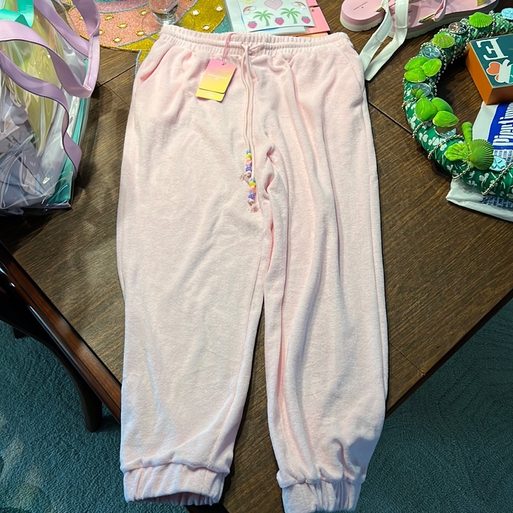 Stoney Clover Lane x Target Ankle Terry Jogger Pant Pink- IN HAND- Size Womens M